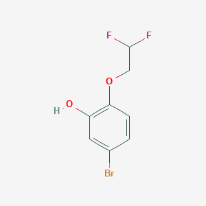 molecular formula C8H7BrF2O2 B12848191 5-Bromo-2-(2,2-difluoroethoxy)phenol 