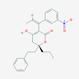 (6R)-5,6-Dihydro-4-hydroxy-3-[(1Z)-1-(3-nitrophenyl)-1-propen-1-yl]-6-(2-phenylethyl)-6-propyl-2H-pyran-2-one