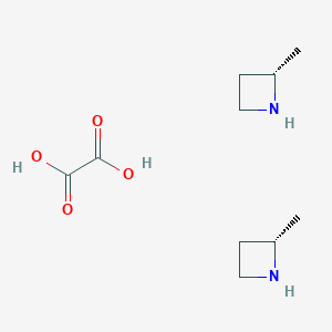 molecular formula C10H20N2O4 B12848353 (S)-2-methylazetidine hemioxalate 