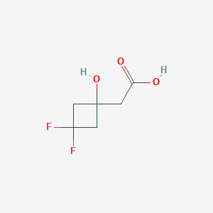 molecular formula C6H8F2O3 B12848417 2-(3,3-Difluoro-1-hydroxycyclobutyl)acetic acid 