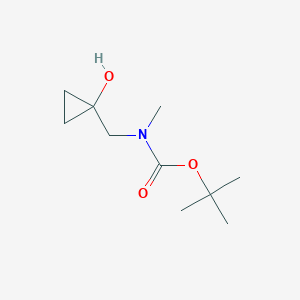 molecular formula C10H19NO3 B12848464 tert-butyl N-[(1-hydroxycyclopropyl)methyl]-N-methyl-carbamate 