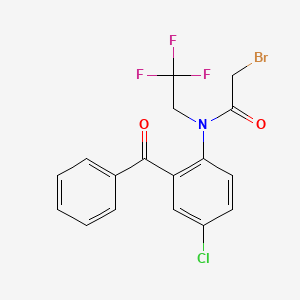 molecular formula C17H12BrClF3NO2 B12848470 N-(2-Benzoyl-4-chlorophenyl)-2-bromo-N-(2,2,2-trifluoroethyl)acetamide CAS No. 22753-81-7