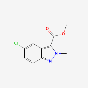 molecular formula C10H9ClN2O2 B12848491 methyl 5-chloro-2-methyl-2H-indazole-3-carboxylate 