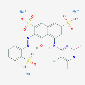 5-[(5-Chloro-2-fluoro-6-methyl-4-pyrimidinyl)amino]-4-hydroxy-3-[(2-sulphophenyl)azo]naphthalene-2,7-disulphonic acid, sodium salt