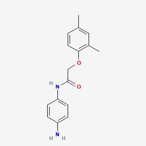 molecular formula C16H18N2O2 B1284866 N-(4-Aminophenyl)-2-(2,4-dimethylphenoxy)acetamide CAS No. 953757-45-4