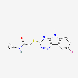 Acetamide,N-cyclopropyl-2-[(8-fluoro-5-methyl-5H-1,2,4-triazino[5,6-B]indol-3-YL)thio]-