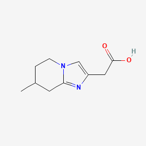 2-(7-Methyl-5,6,7,8-tetrahydroimidazo[1,2-a]pyridin-2-yl)acetic acid