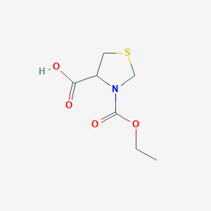 molecular formula C7H11NO4S B128490 3-(乙氧羰基)噻唑烷-4-羧酸 CAS No. 127657-29-8