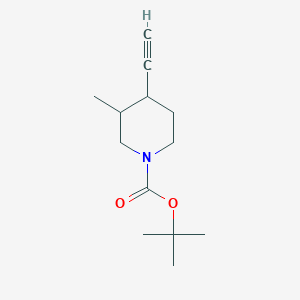 molecular formula C13H21NO2 B12849162 tert-Butyl 4-ethynyl-3-methylpiperidine-1-carboxylate 