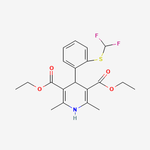 3,5-Pyridinedicarboxylic acid, 1,4-dihydro-4-(o-(difluoromethylthio)phenyl)-2,6-dimethyl-, diethyl ester