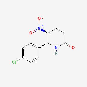 trans-6-(4-Chlorophenyl)-5-nitropiperidin-2-one