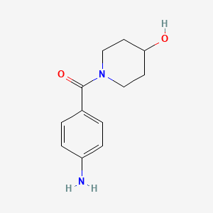 molecular formula C12H16N2O2 B1284946 1-[(4-Aminophenyl)carbonyl]piperidin-4-ol CAS No. 466694-74-6
