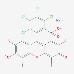 Xanthylium, 9-(2-carboxy-3,4,5,6-tetrachlorophenyl)-3,6-dihydroxy-2,4,5,7-tetraiodo-, inner salt, disodium salt