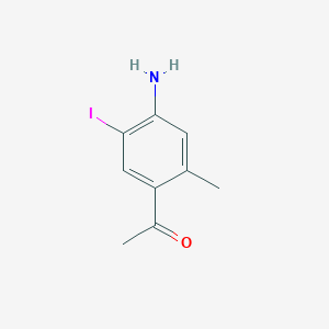 1-(4-Amino-5-iodo-2-methylphenyl)ethan-1-one