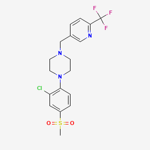 1-[2-Chloro-4-(methylsulfonyl)phenyl]-4-{[6-(trifluoromethyl)-3-pyridinyl]methyl}piperazine