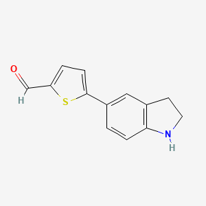 5-(2,3-Dihydro-1H-indol-5-yl)-2-thiophenecarbaldehyde