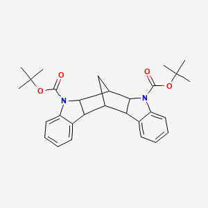 Di-tert-butyl 5a,6,6a,11b,12,12a-hexahydro-6,12-methanoindolo[2,3-b]carbazole-5,7-dicarboxylate