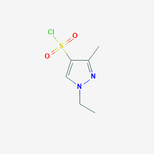 molecular formula C6H9ClN2O2S B1284993 1-ethyl-3-methyl-1H-pyrazole-4-sulfonyl chloride CAS No. 1005627-55-3