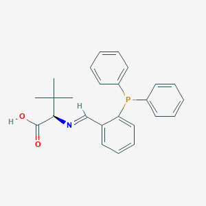 (R,E)-2-((2-(Diphenylphosphanyl)benzylidene)amino)-3,3-dimethylbutanoic acid