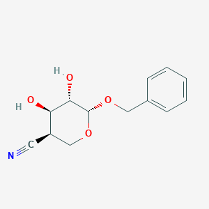 (3r,4r,5s,6s)-6-(Benzyloxy)-4,5-dihydroxytetrahydro-2h-pyran-3-carbonitrile