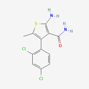 molecular formula C12H10Cl2N2OS B1284999 2-Amino-4-(2,4-dichlorophenyl)-5-methylthiophene-3-carboxamide CAS No. 832740-33-7