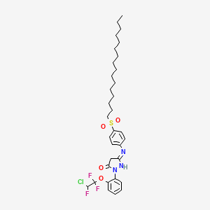 2-[2-(2-Chloro-1,1,2-trifluoroethoxy)phenyl]-5-[[4-(hexadecylsulphonyl)phenyl]amino]-2,4-dihydro-3h-pyrazol-3-one