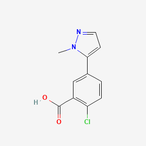 2-Chloro-5-(1-methyl-1H-pyrazol-5-yl)benzoic acid