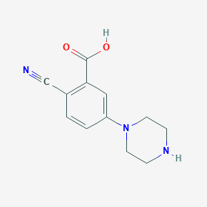 5-Piperazin-1-yl-2-cyanobenzoic acid