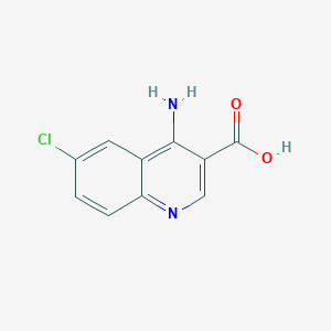 molecular formula C10H7ClN2O2 B1285008 4-Amino-6-Chlorchinolin-3-carbonsäure CAS No. 933740-79-5