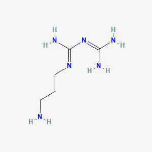 molecular formula C5H14N6 B12850100 N-(3-aminopropyl)imidodicarbonimidic diamide CAS No. 133029-31-9