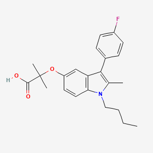 2-((1-Butyl-3-(4-fluorophenyl)-2-methyl-1H-indol-5-yl)oxy)-2-methylpropanoic acid