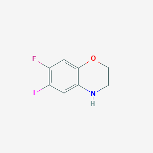 molecular formula C8H7FINO B12850177 7-fluoro-6-iodo-3,4-dihydro-2H-benzo[b][1,4]oxazine 