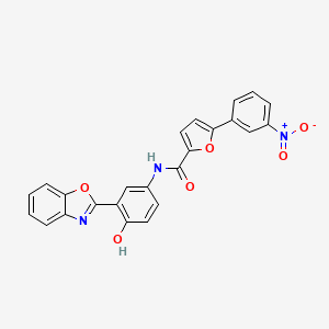 N-(3-(Benzo[d]oxazol-2-yl)-4-hydroxyphenyl)-5-(3-nitrophenyl)furan-2-carboxamide