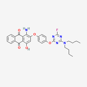 1-Amino-2-[4-[[4-(dibutylamino)-6-fluoro-1,3,5-triazin-2-YL]oxy]phenoxy]-4-hydroxyanthraquinone