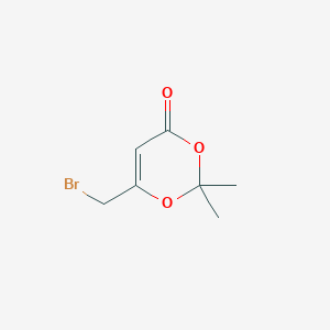 molecular formula C7H9BrO3 B12850198 4H-1,3-Dioxin-4-one, 6-(bromomethyl)-2,2-dimethyl- CAS No. 81956-30-1