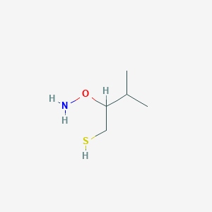 molecular formula C5H13NOS B12850208 2-(Aminooxy)-3-methylbutane-1-thiol 