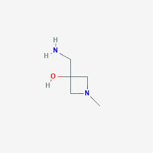 molecular formula C5H12N2O B12850214 3-(Aminomethyl)-1-methylazetidin-3-ol CAS No. 1550874-80-0