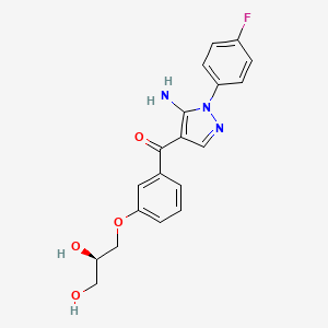 (R)-(5-Amino-1-(4-fluorophenyl)-1H-pyrazol-4-yl)(3-(2,3-dihydroxypropoxy)phenyl)methanone