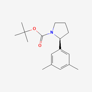 molecular formula C17H25NO2 B12850250 (S)-tert-Butyl 2-(3,5-dimethylphenyl)pyrrolidine-1-carboxylate 