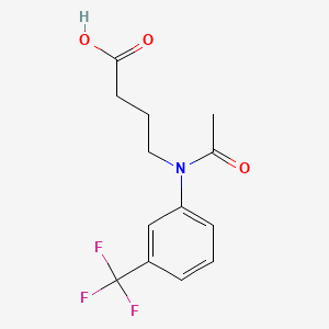 4-[N-acetyl-3-(trifluoromethyl)anilino]butanoic acid