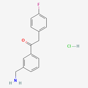 1-(3-Aminomethyl-phenyl)-2-(4-fluoro-phenyl)-ethanone hydrochloride