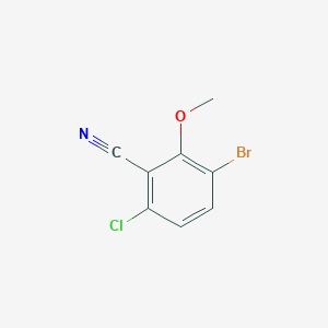 molecular formula C8H5BrClNO B12850281 3-Bromo-6-chloro-2-methoxybenzonitrile 