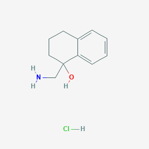 molecular formula C11H16ClNO B1285029 1-Aminomethyl-1,2,3,4-tetrahydro-naphthalen-1-ol hydrochloride CAS No. 80096-56-6