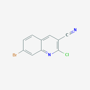 molecular formula C10H4BrClN2 B1285032 7-Bromo-2-chloroquinoline-3-carbonitrile CAS No. 892874-32-7