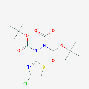 tri-tert-Butyl 2-(4-chlorothiazol-2-yl)hydrazine-1,1,2-tricarboxylate