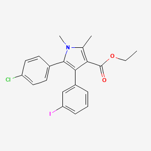 5-(4-Chloro-phenyl)-4-(3-iodo-phenyl)-1,2-dimethyl-1H-pyrrole-3-carboxylic acid ethyl ester