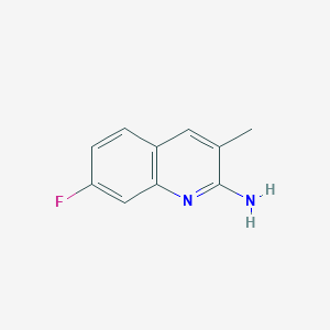 molecular formula C10H9FN2 B1285037 2-Amino-7-fluoro-3-methylquinoline CAS No. 203506-29-0