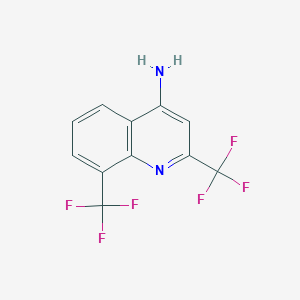 molecular formula C11H6F6N2 B1285039 4-Amino-2,8-bis(trifluoromethyl)-quinoline CAS No. 917561-99-0