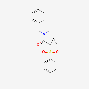 molecular formula C20H23NO3S B12850412 N-Benzyl-N-ethyl-1-tosylcyclopropane-1-carboxamide 