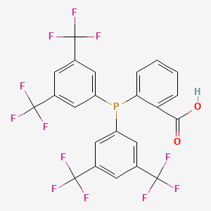 molecular formula C23H11F12O2P B12850454 2-(Bis(3,5-bis(trifluoromethyl)phenyl)phosphino)benzoic acid 